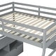 preview thumbnail 10 of 25, Full Size Loft Bed with 7 Drawers 2 Shelves and Desk