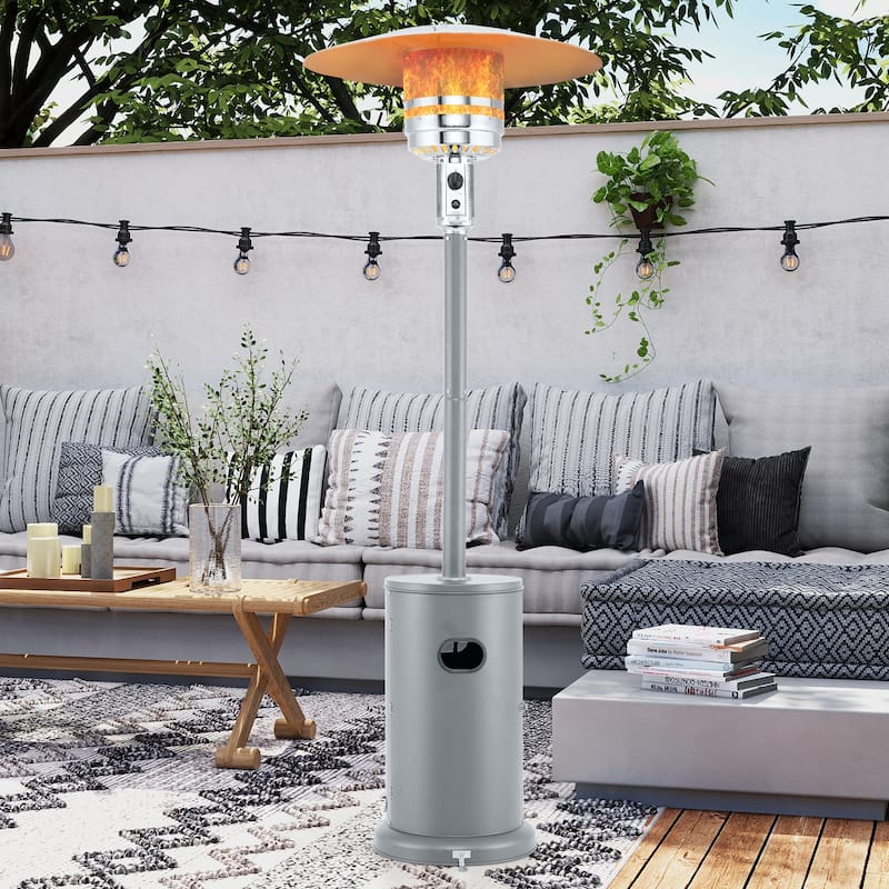 50000 BTU Propane Patio Heater with Round Table Design Adjustable Temperature Control Knob - 32" x 87"