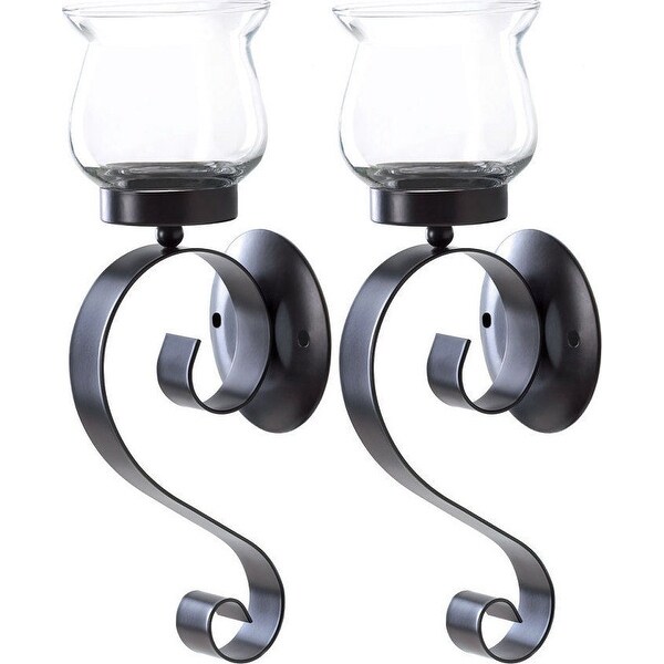 2 Lasting Impression Fluted Glass Cup Wall Sconces