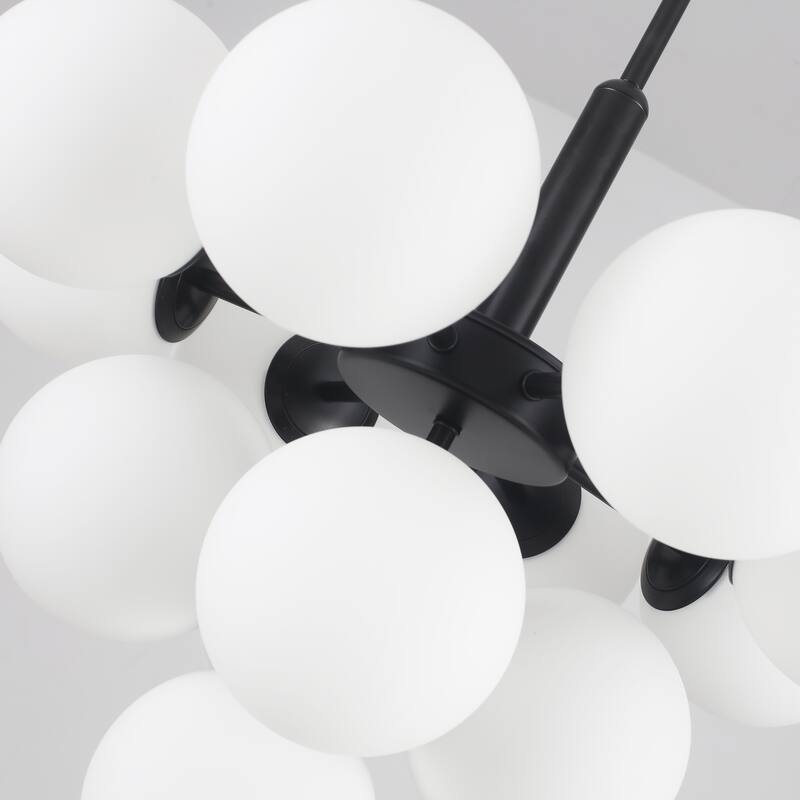 13 - Light Dimmable Tiered Modern Globe Glass Chandelier Empire Sputnik Island Pendant Lights