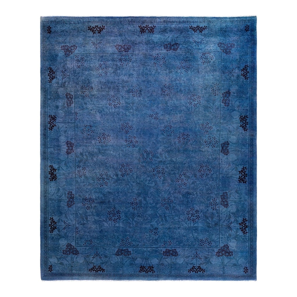 Contemporary Overdyed Wool Hand Knotted Area Rug - 8' 1" x 10' 1"