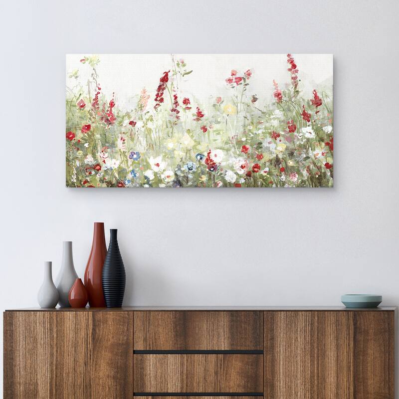 Sweet Spring Meadow by Sally Swatland Canvas Art Print