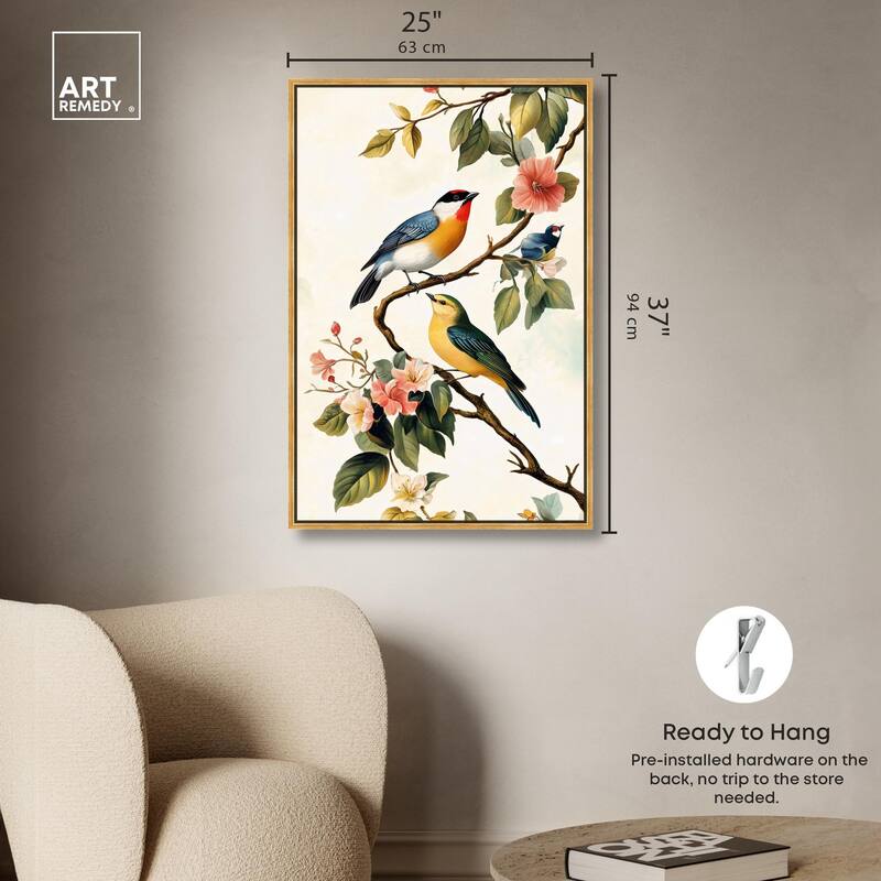 Colorful Perch Canvas by Art Remedy