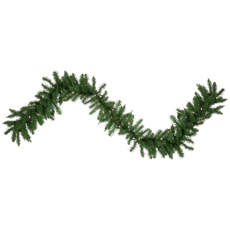 9' x 12" Winona Fir Artificial Christmas Garland, Warm White LED