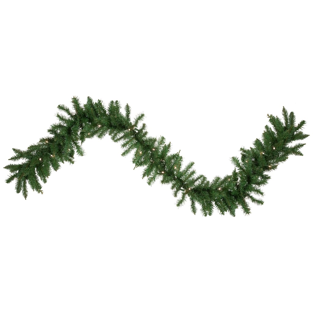 9' x 12" Winona Fir Artificial Christmas Garland, Warm White LED