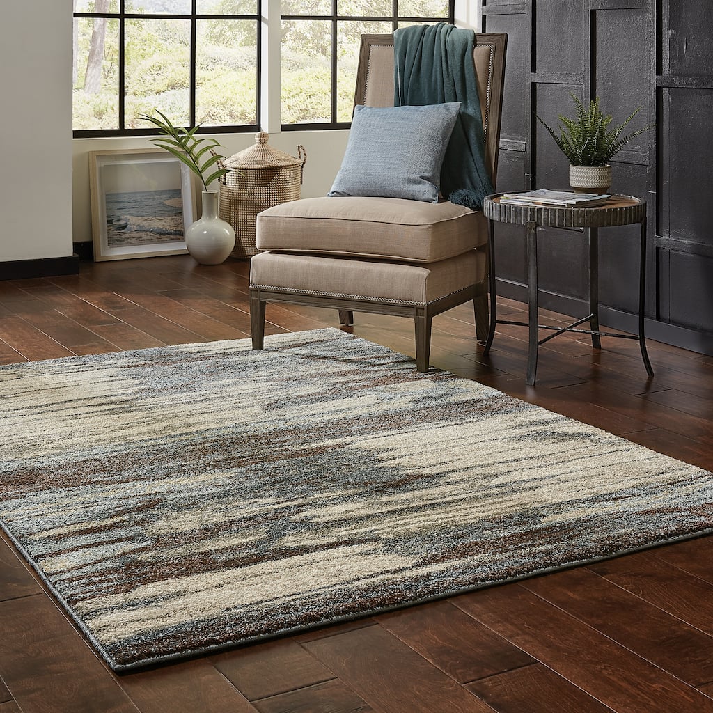 Style Haven Miina Layers Blue/ Ivory Rug