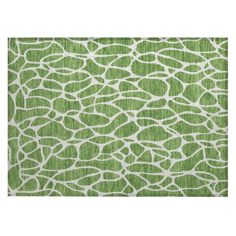 Machine Washable Indoor/ Outdoor Modern Chantille Rug