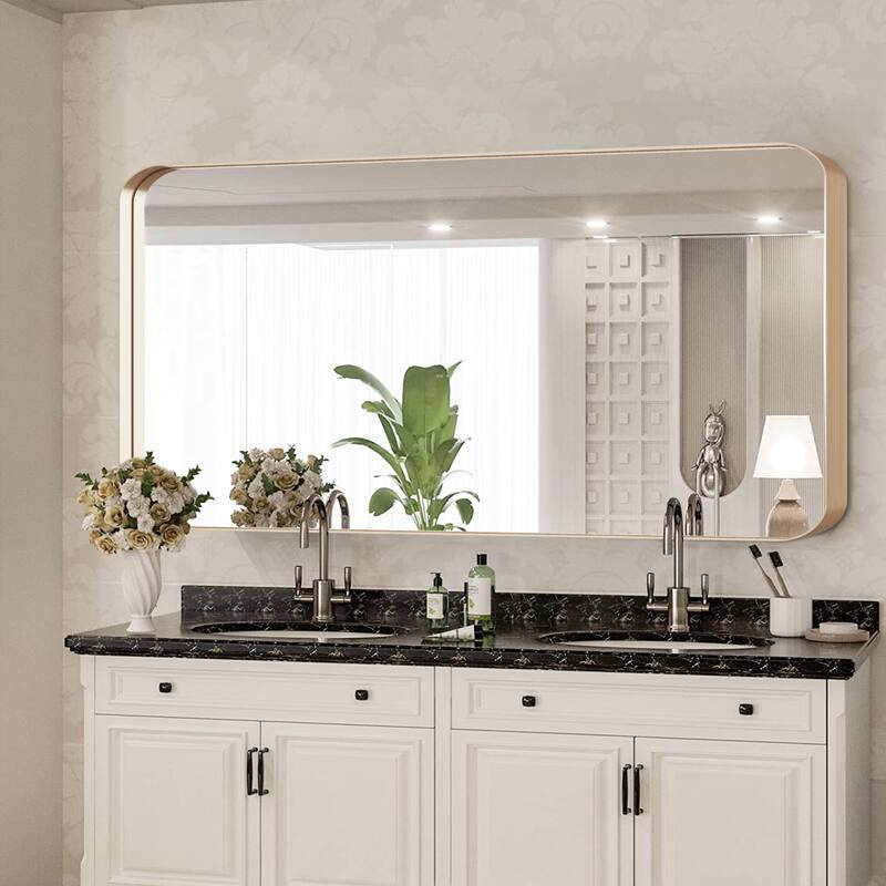 Rectangle Bathroom Mirror for Vanity Wall Mounted Vertical Horizontal Makeup Mirror