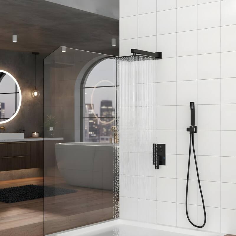 Modern Wall Mounted Dual Shower Head Shower Set