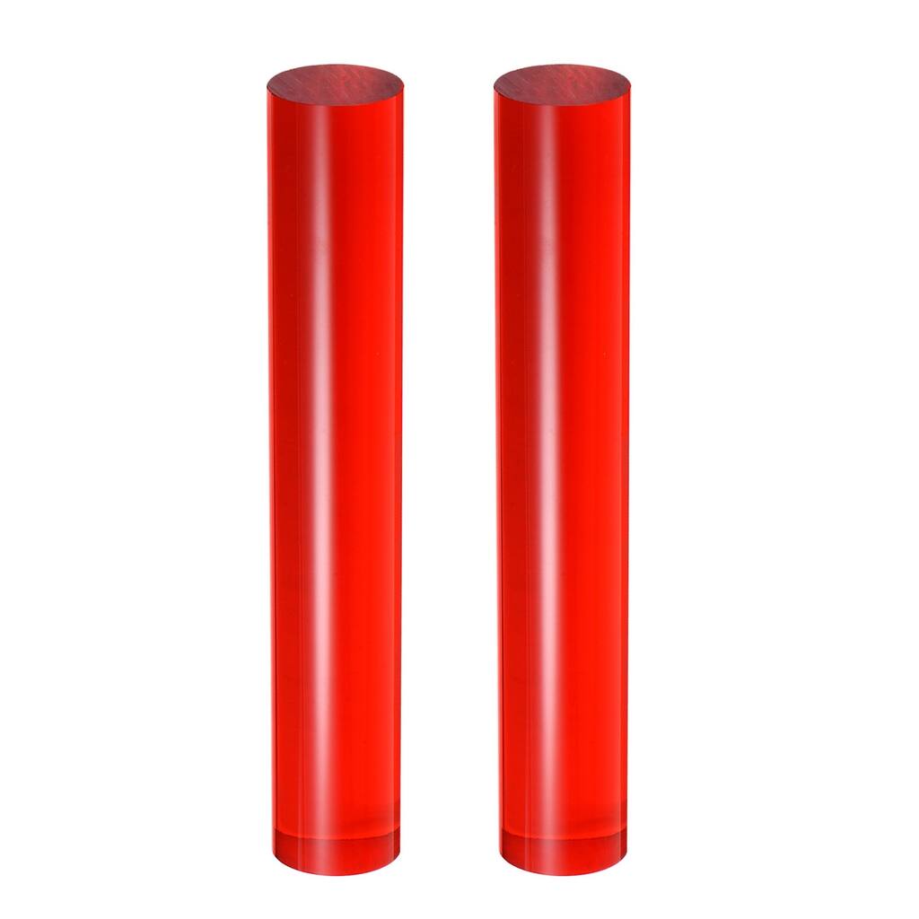 2pcs Acrylic Clay Roller 15.24cm x 2.5cm for Shaping Sculpting Red
