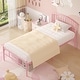 preview thumbnail 21 of 23, VECELO Kids Bed Frame with Headboard & Metal Slat,Twin Size Bed Set of 2