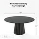 preview thumbnail 28 of 41, Solid Wood Round Dining Table for 4-8 People Nordic style