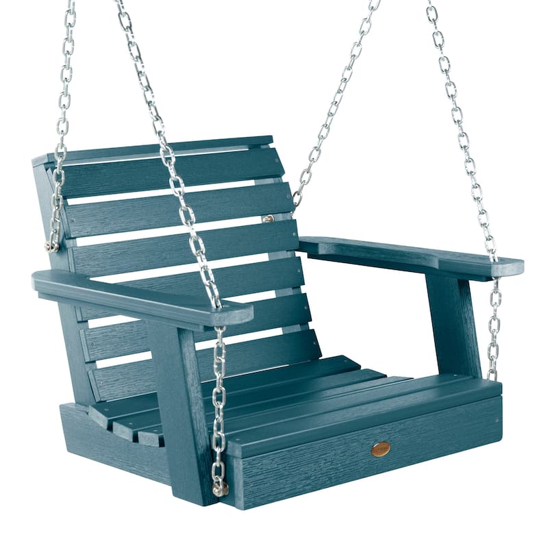 HIGHWOOD Weatherly Single Seat Outdoor Swing - Nantucket Blue