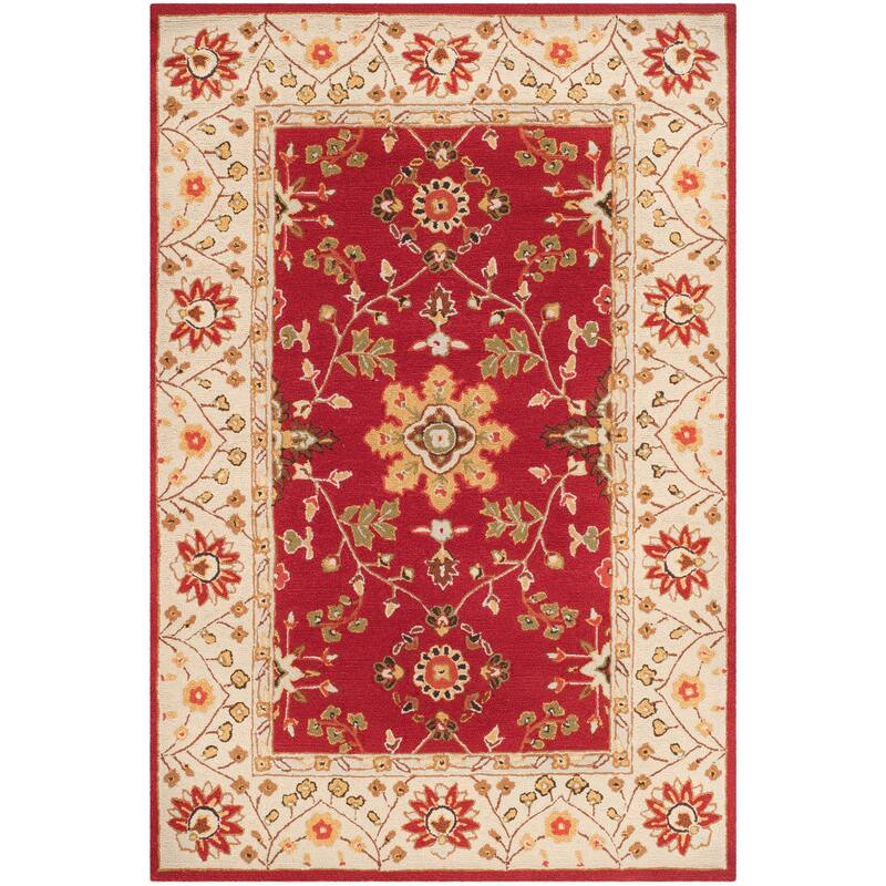 SAFAVIEH, Handmade Easy Care Mariola Oriental Rug - 3' x 5' - Red/Ivory