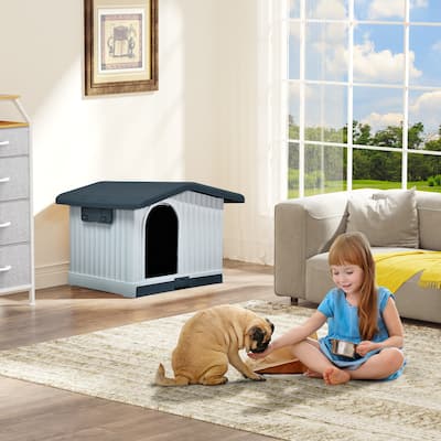 Moasis Large Plastic Dog House with Liftable Roof