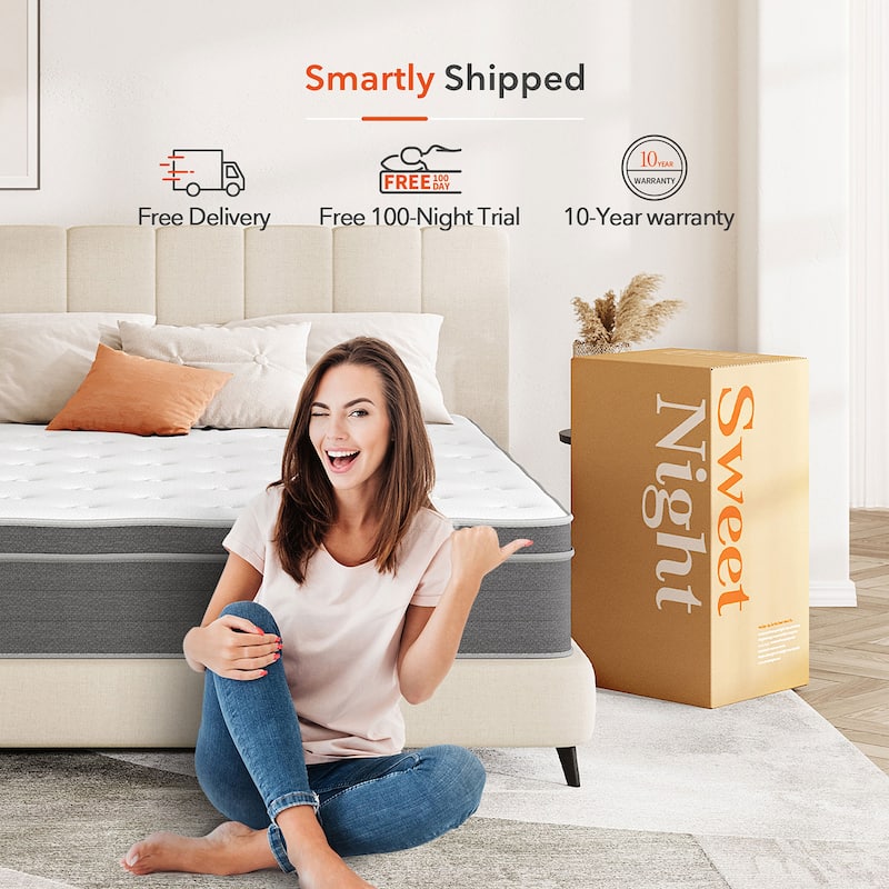 Sweetnight 12 inch Pocket Spring Hybrid Mattress in a Box