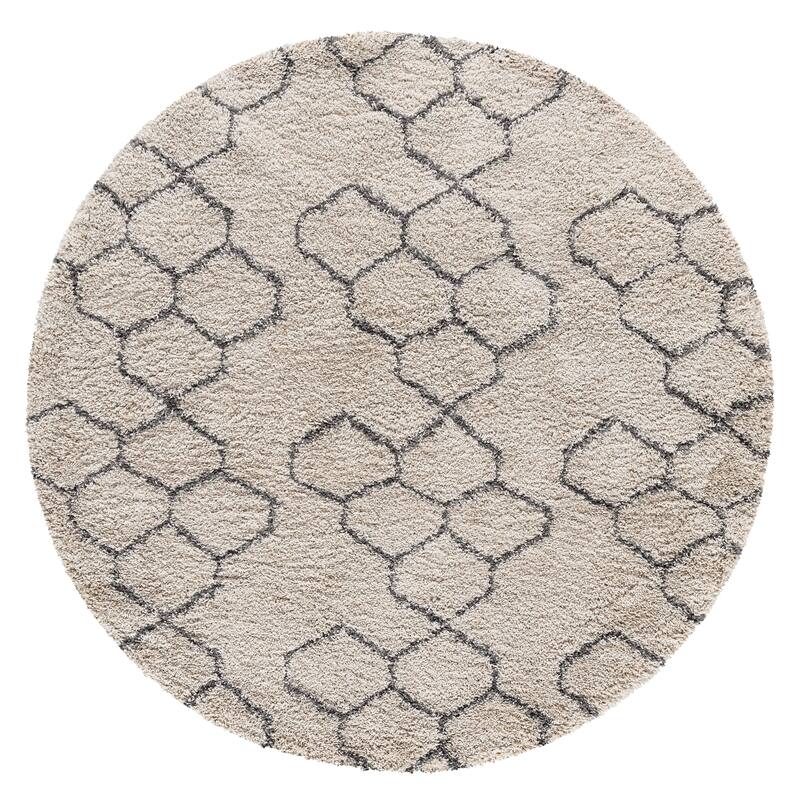 Strick & Bolton Spina Abstract Honeycomb Plush Area Rug
