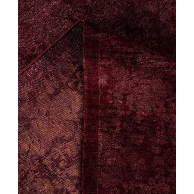 Overdyed One-of-a-Kind Hand-Knotted Area Rug - Red - 9' 1" x 11' 9"