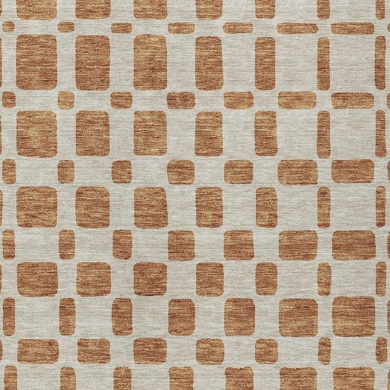 HomeRoots Geometric Transitional Rectangle Outdoor Rug