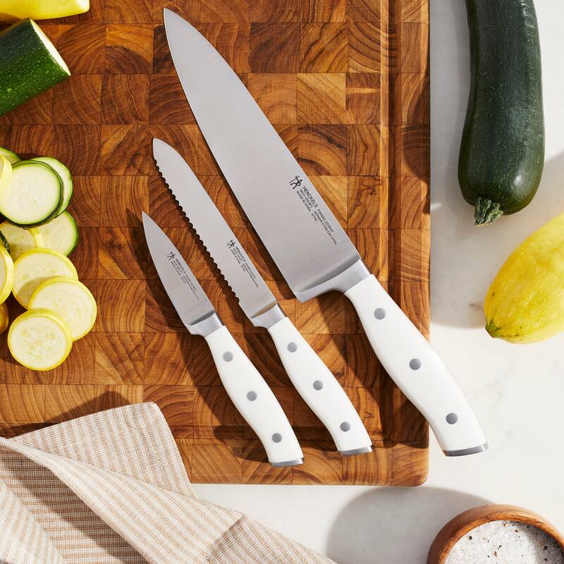 Henckels Forged Accent 3-pc Starter Knife Set - White Handle