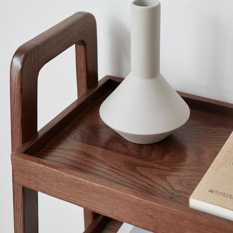 Classic Solid Wood Storage Organizer, 3-Tier Beech Shoe Rack for Entryway