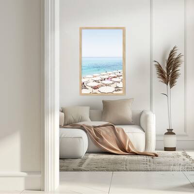 "Beach in Tropea" Framed Textured Wall Art
