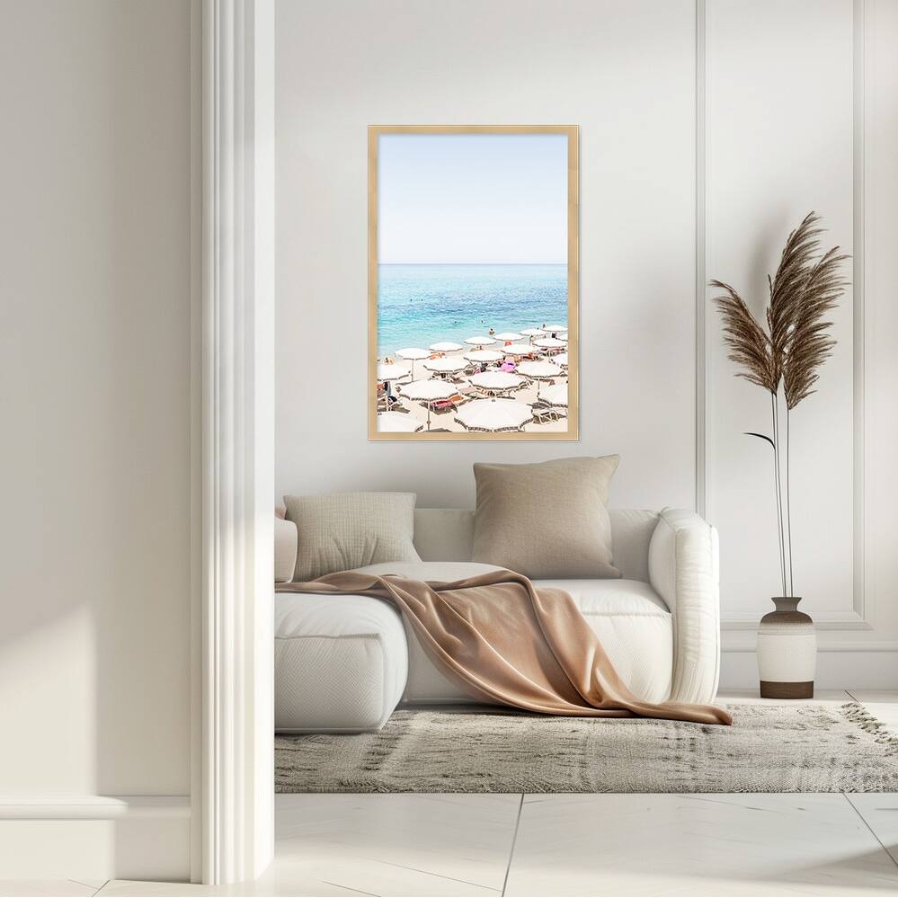 "Beach in Tropea" Framed Textured Wall Art