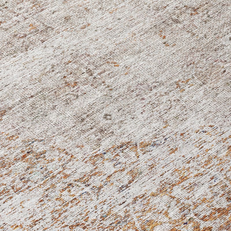 Machine Washable Indoor/ Outdoor Vintage Traditional Chantille Rug