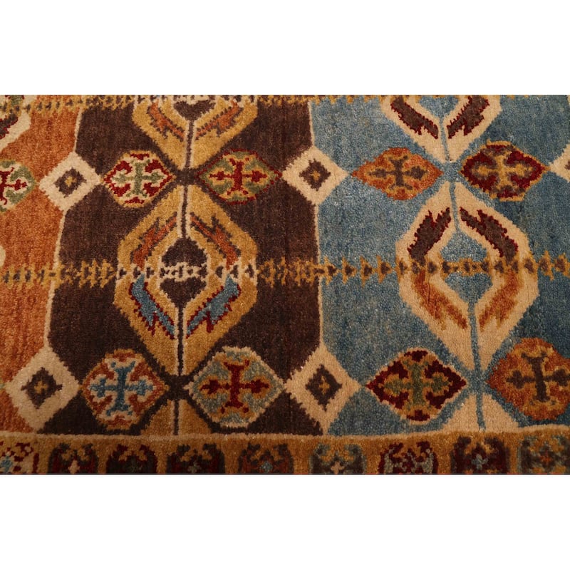 ECARPETGALLERY Hand-knotted Finest Agra Jaipur Multi Color Wool Rug - 2'4 x 8'5
