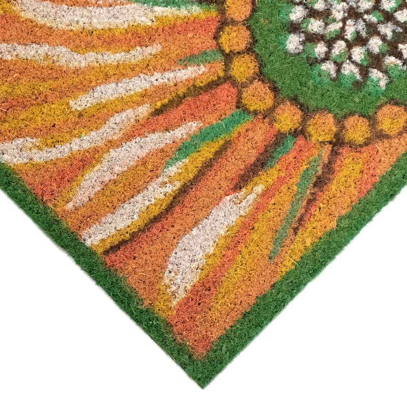 Liora Manne Summer Flower Coir Welcome Door Mat