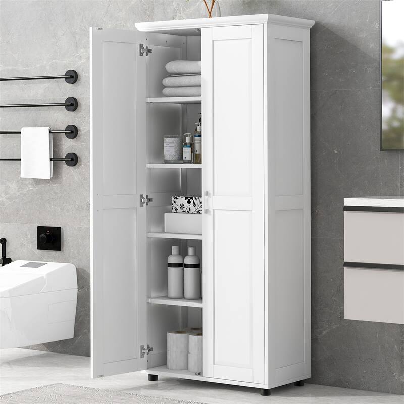 Storage Cabinet with Two Doors for Bathroom
