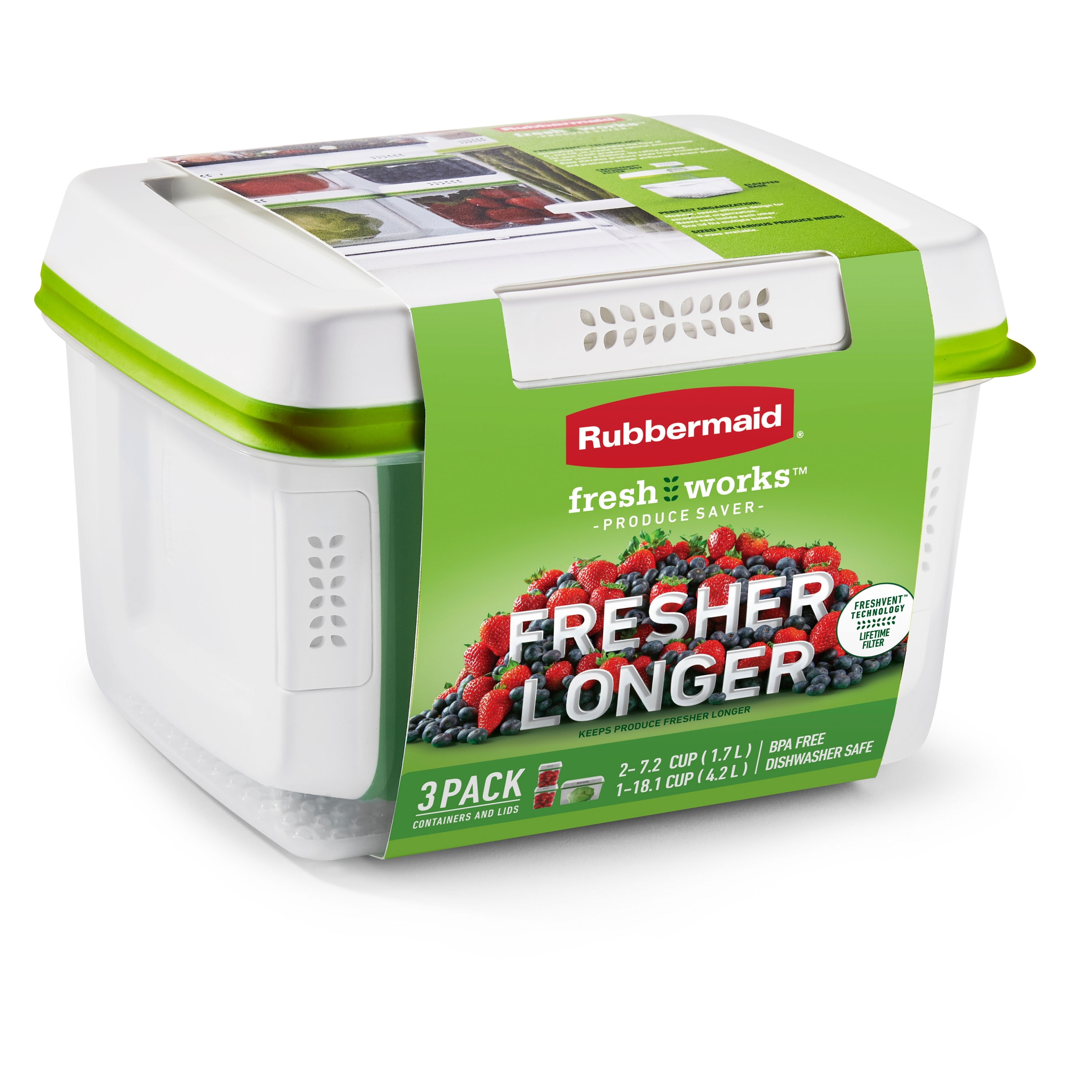 Rubbermaid Freshworks 17.3 cups Produce Keeper 2 pc. - On Sale