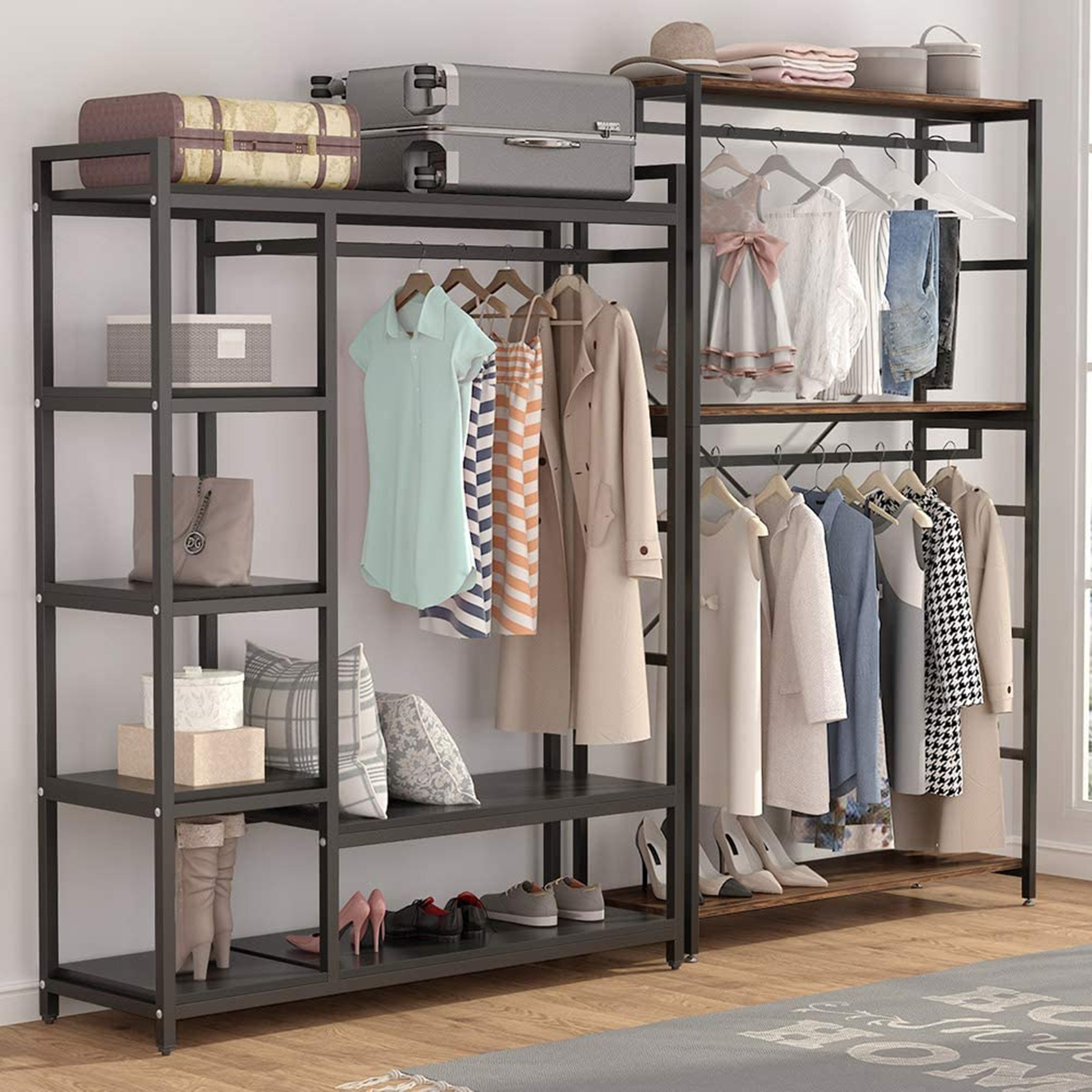 https://ak1.ostkcdn.com/images/products/is/images/direct/69e1baa88bf60fdb4c2019eade3959fec3034d85/Free--Standing-Closet-Organizer-Storage-Shelves-and-Hanging-Bar.jpg