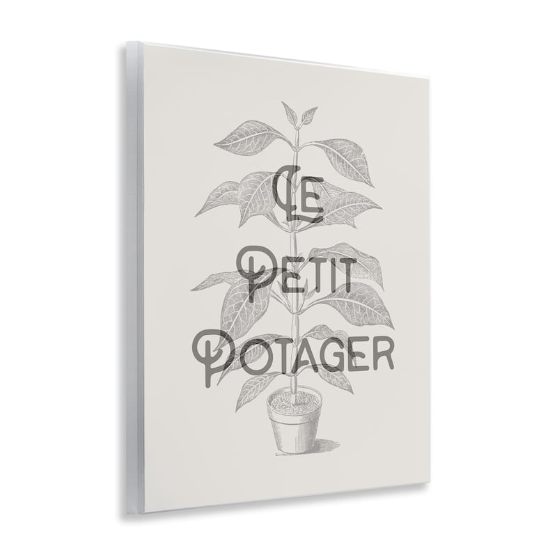 Stupell Vintage French Plant Phrase Wall Plaque Art Design By Lil' Rue