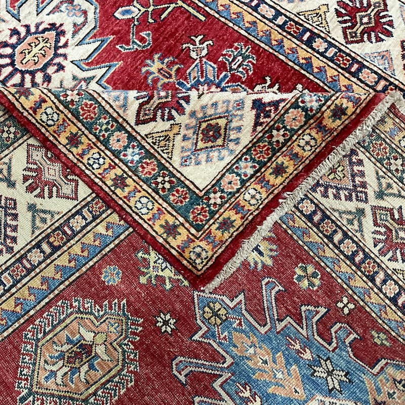 HERAT ORIENTAL Handmade Super Kazak Wool Rug - 5'4" x 8'4"
