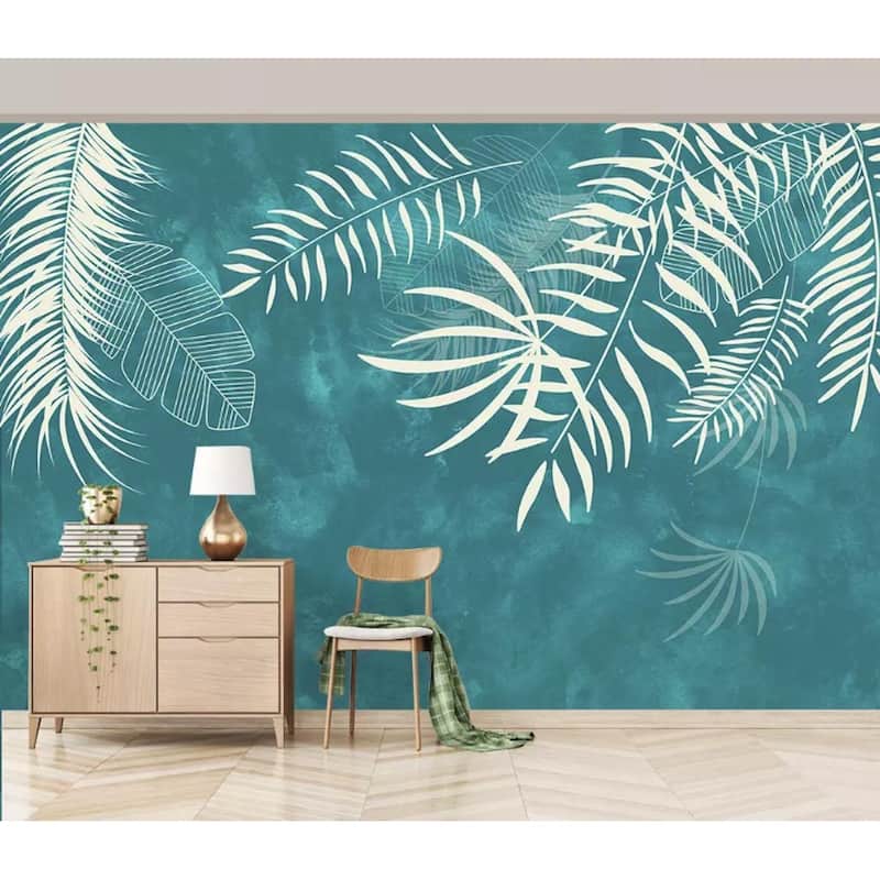 GK Wall Design Leaf Tropical Palm Leaves Exotic Natural Removable Wallpaper