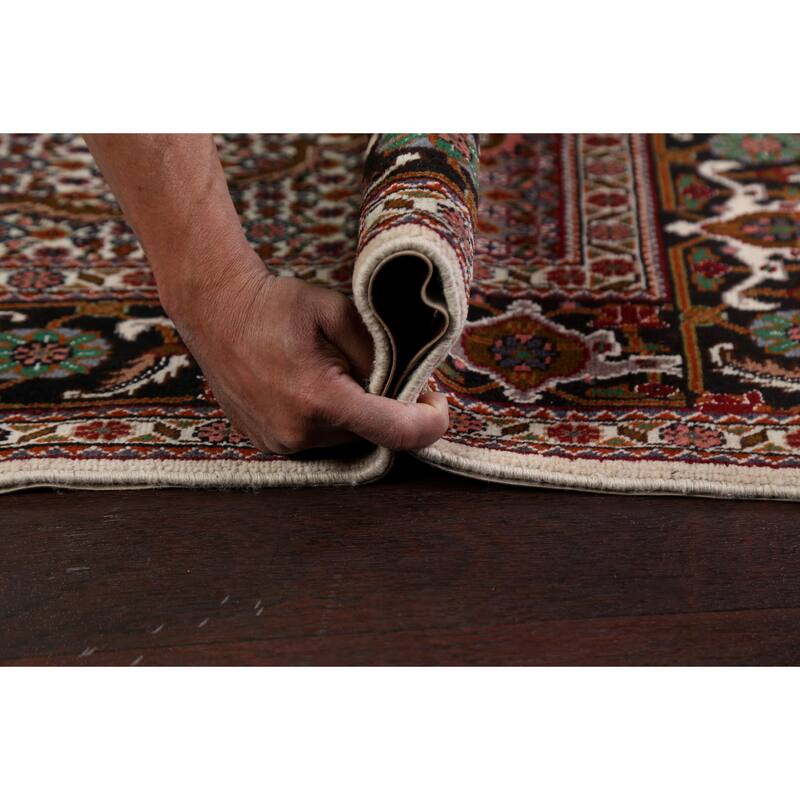 Vegetable Dye Wool/ Silk Tabriz Mahi Persian Area Rug Hand-knotted - 5'0" x 6'10"