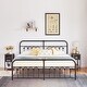 preview thumbnail 18 of 34, Industrial Metal Platform Bed Frame with Headboard Twin/Full/Queen/King Size Bed