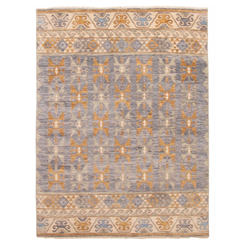 ECARPETGALLERY Hand-knotted Mystique Grey Wool Rug - 7' 10" x 10' 6"