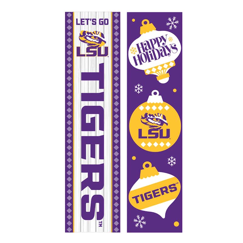 47" Double Sided Seasonal Porch Leaner, Louisiana State University - 47" x 11.25"