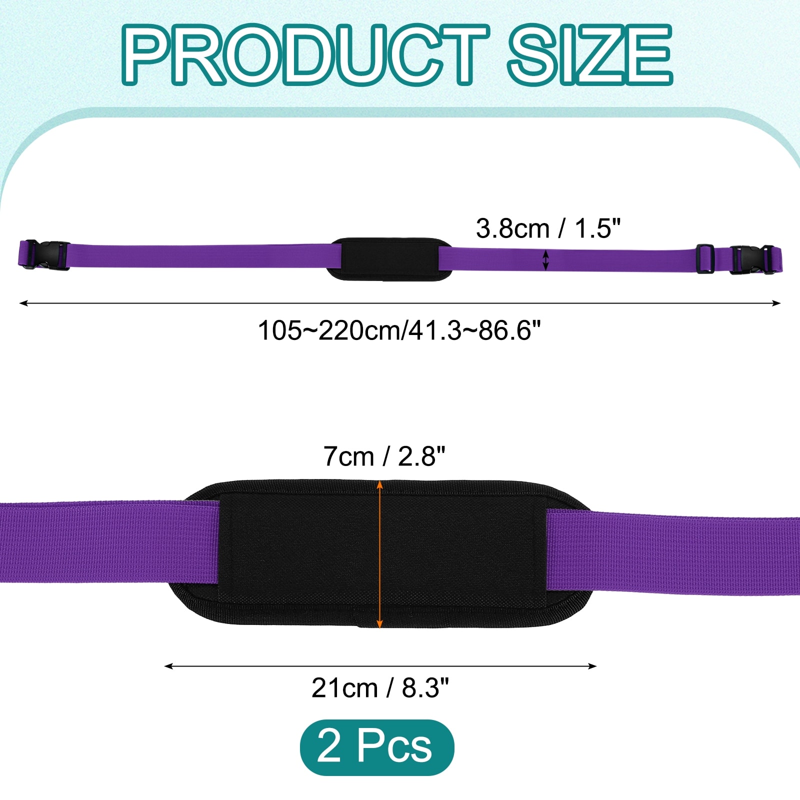 Adjustable Beach Chair Carry Straps, Heavy Duty Replacement Universal Shoulder Straps for Folding