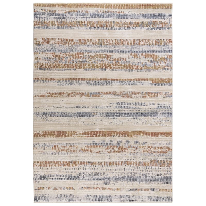 Alora Decor Poppy Transitional Natural Polyester/Polypropylene Area Rug