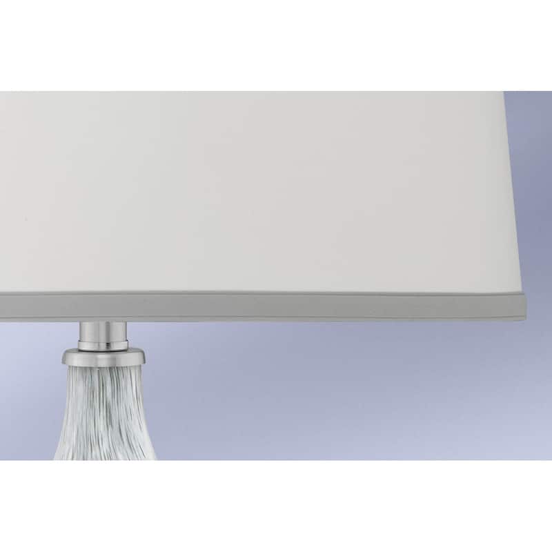Ravenna 28 in. Grey Spotted Glass Table Lamp