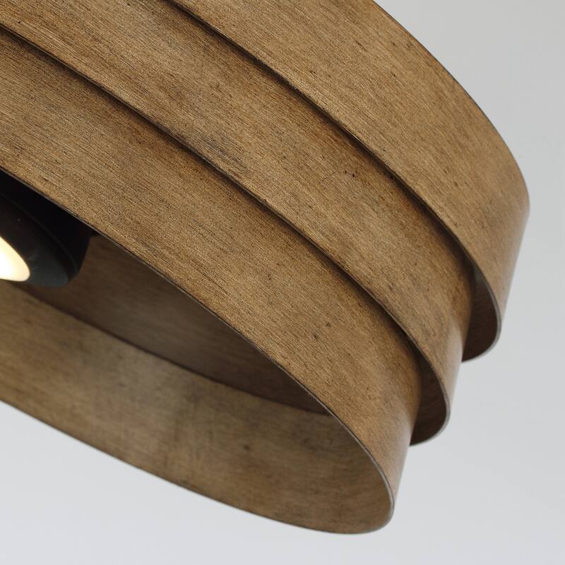 22" Farmhouse Flush Mount Ceiling Fan with LED Light