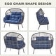 preview thumbnail 14 of 23, Gymojoy Double Wicker Egg Chair Outdoor Oversized Egg Chair