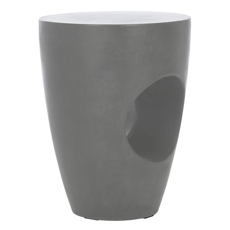 SAFAVIEH Aishi Concrete Indoor/ Outdoor Accent Table (Dark Grey) - 14.1" x 14.1" x 17.7"