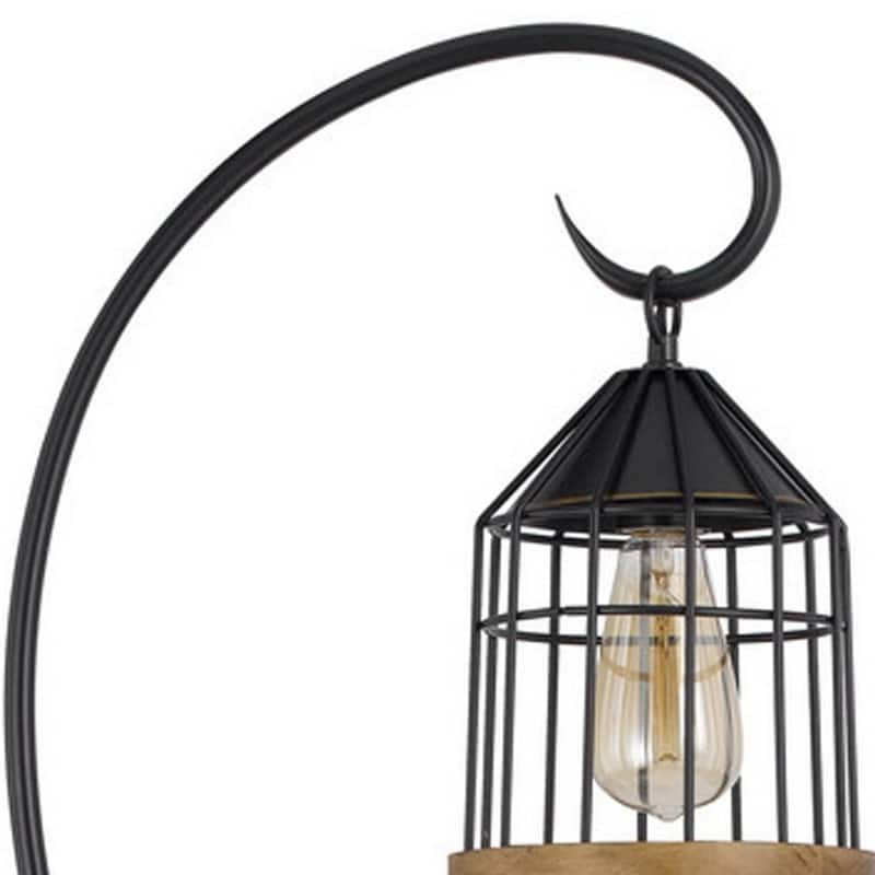 Traditional Floor Lamp 63" Tall in Bronze Metal with Dimmable Rocker Switch for Bedroom or Office - 63" H x 15" W x 11" D