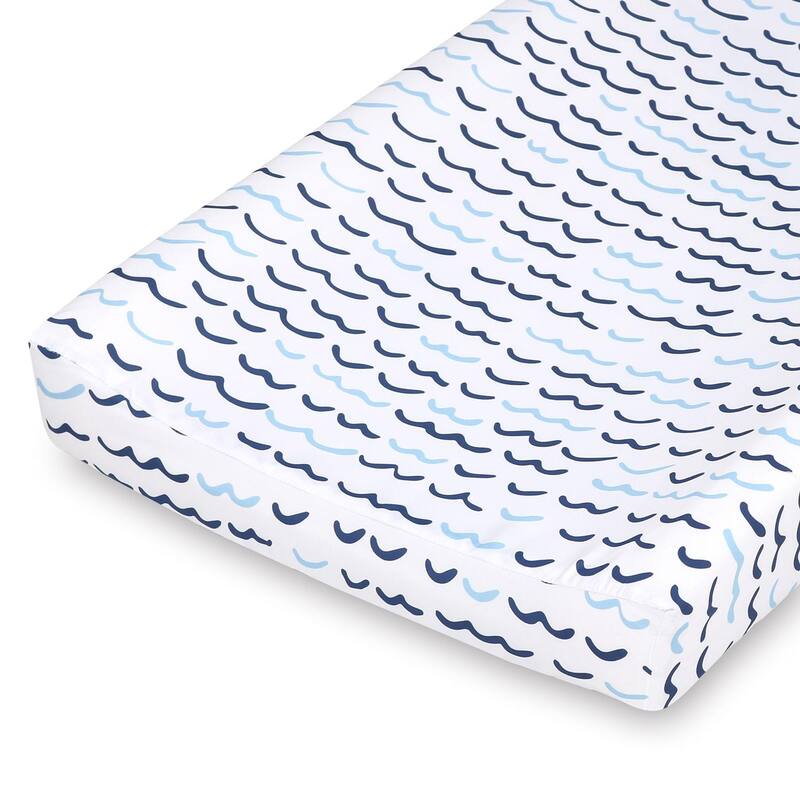The Peanutshell Blue Nautical Changing Pad Covers 3-Pack