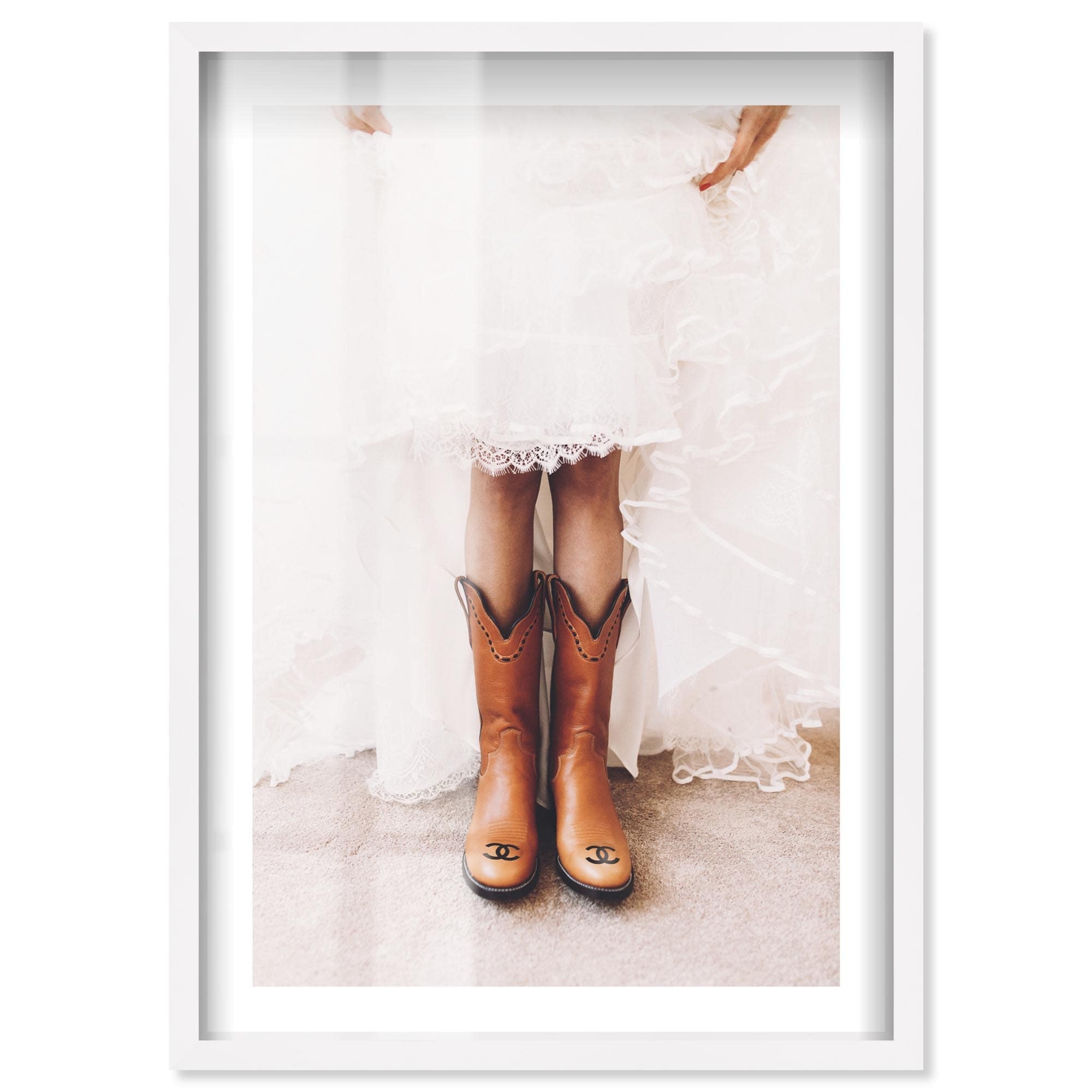 Her Favorite Boots Desert Wall Decor Shadowbox Print by Notoriart