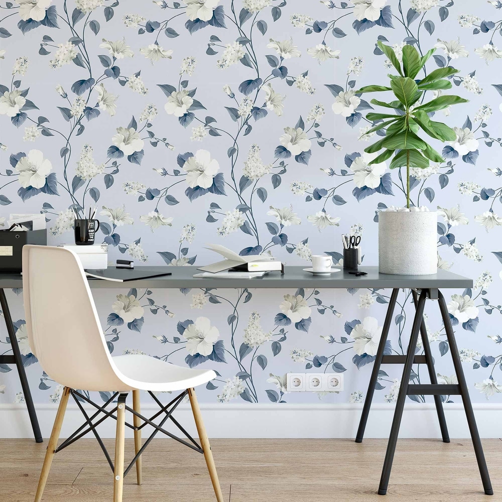 Catherine Lansfield Grey Floral Pearl effect Embossed Wallpaper  DIY at BQ